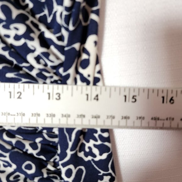 LEL Long Elegant Legs Womens Dress Sz M Ruched Waist Sleeveless Black White USA - Picture 9 of 12